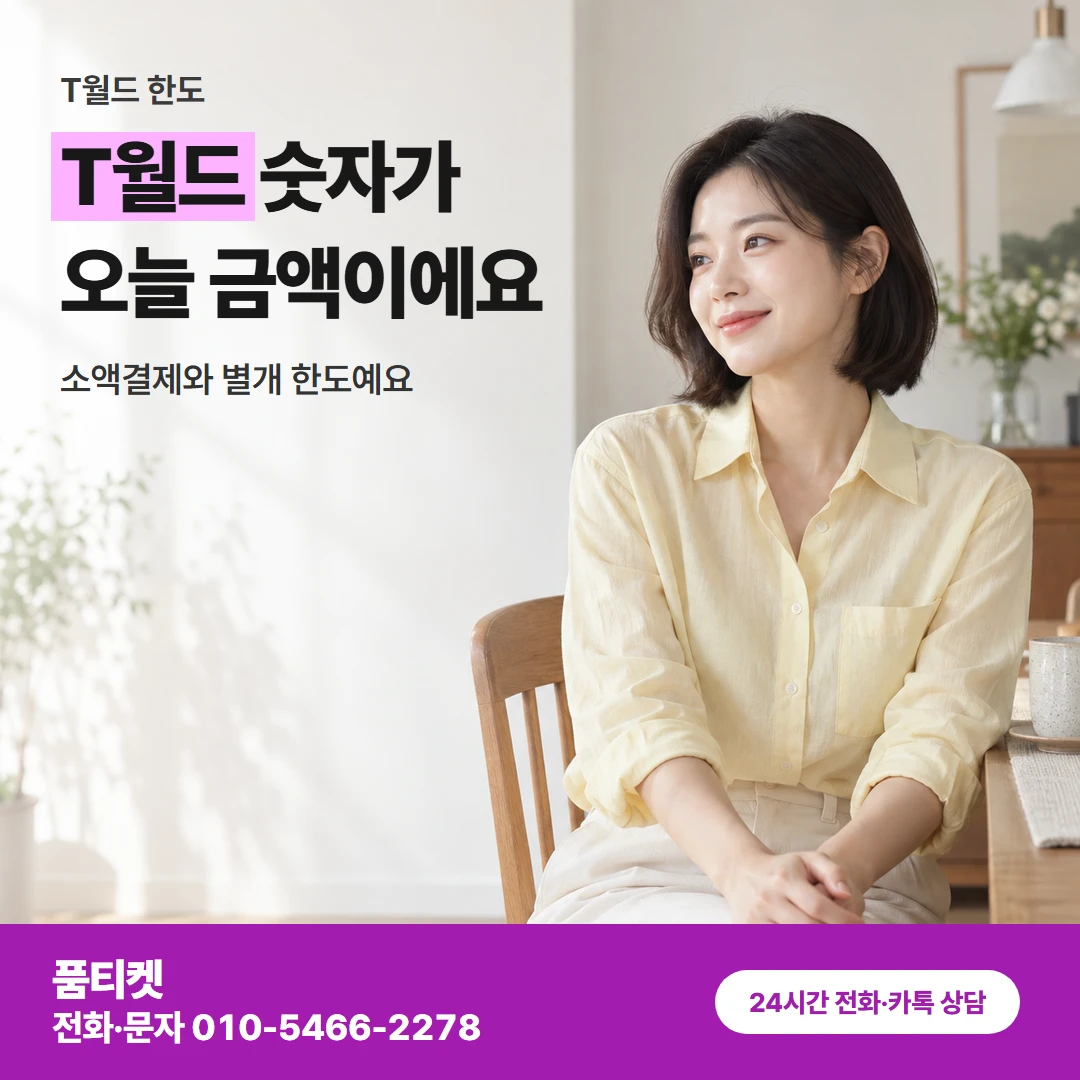 SK이용료 T월드 남은 한도